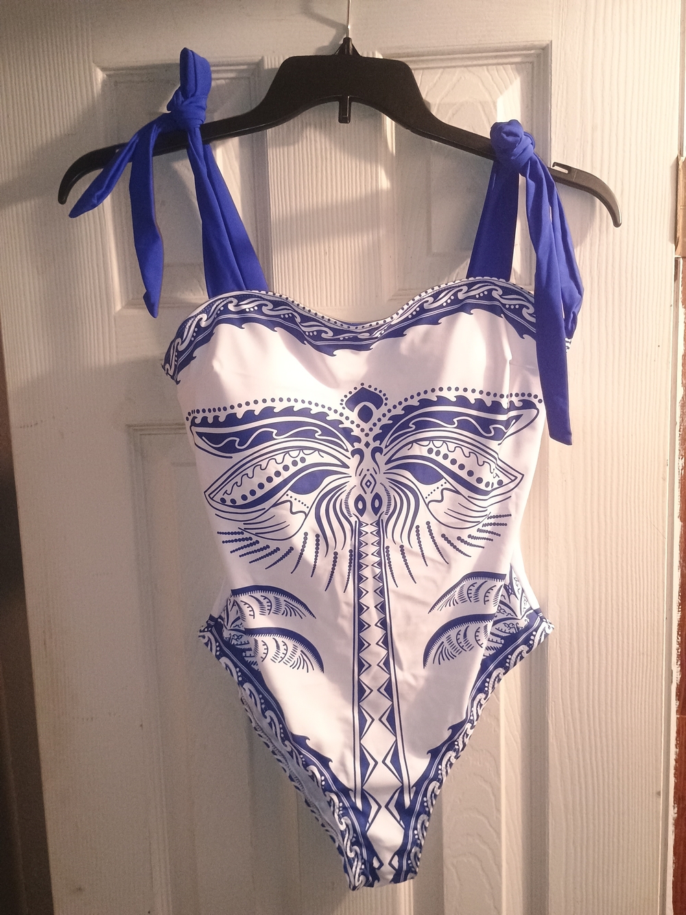 Enjoytime Women's Swimwear Vintage Printed Tummy Control Monokini Swimsuit Adjus